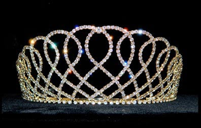 #12741G - Elizabethian Lace Tiara - Gold Plated