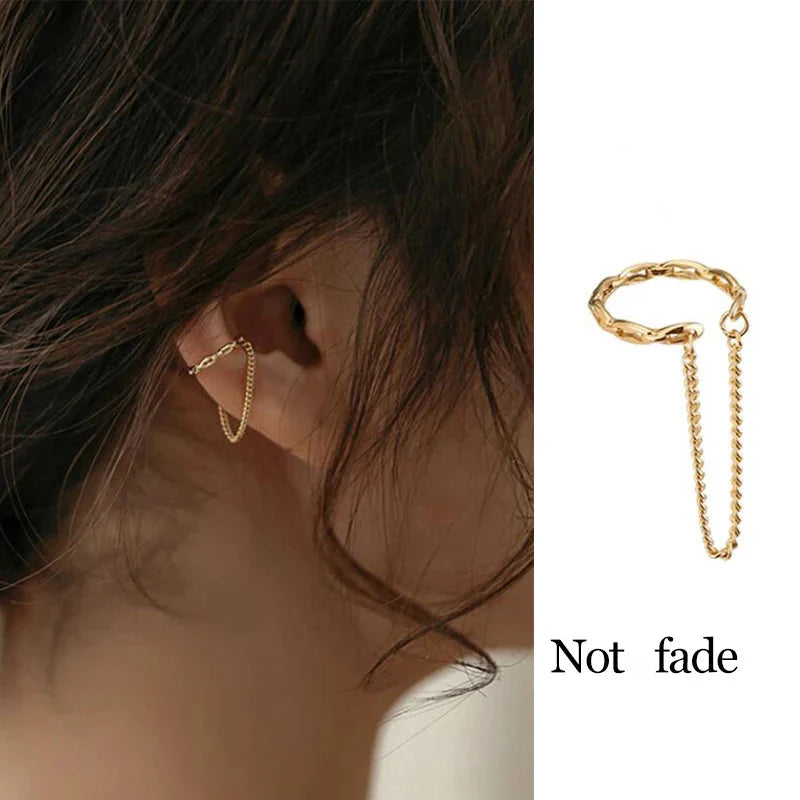 1 Pc 2025 Fashion Minilist No Piercing Ear Cuff Earrings for Woman Fake Piercing Earcuff Clips Earrings for Women Cuffs Jewelry